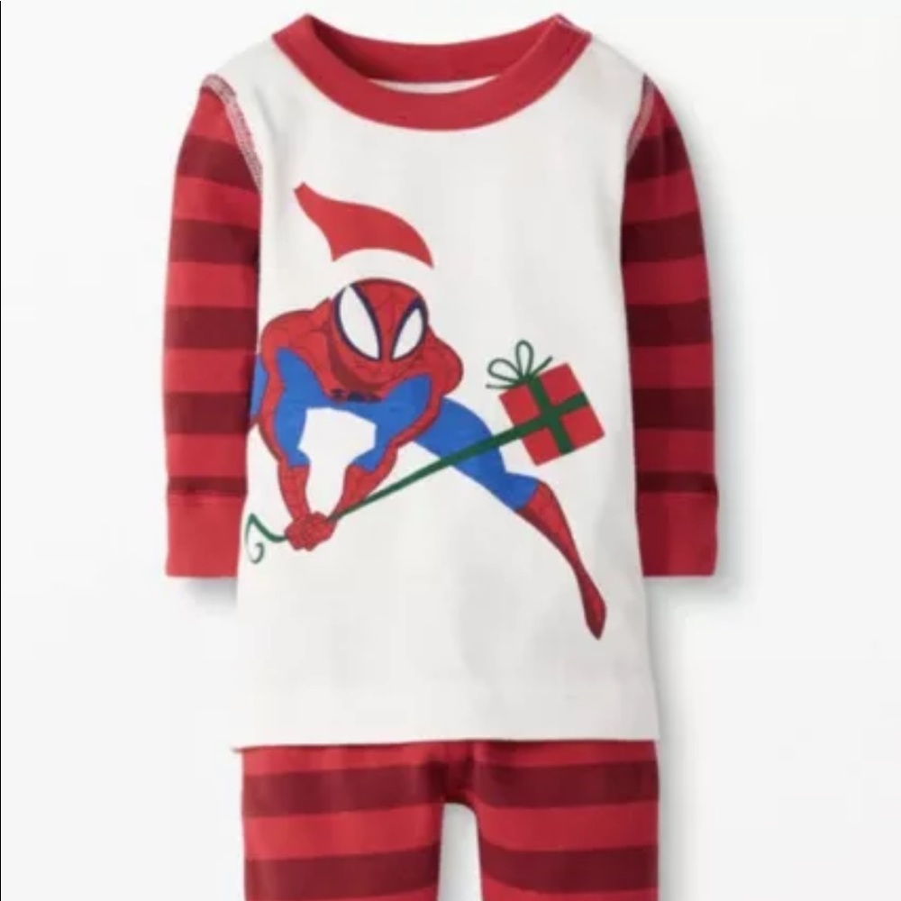 hanna andersson X Marvel Spiderman Christmas Pajamas NWT 3-6 mos